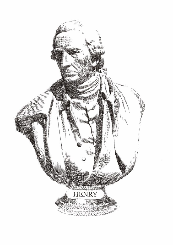 Patrick Henry (1736–1799).  Henry was American founding father, orator, and governor of Virginia who advocated anti-federalism. “I know not what course others may take; but as for me, give me liberty, or give me death!” —“Give Me Liberty”